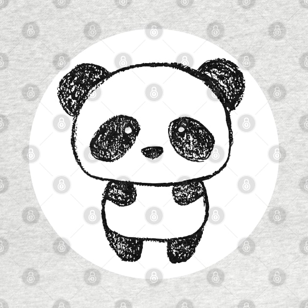 Cute Baby Panda Drawn with Charcoal #3 - 1000Pandas by Amanda Farrell by 1000 Pandas